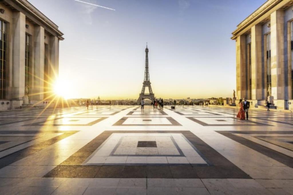Апартаменты Tour Eiffel Terrasse Vue Seine Париж Экстерьер фото